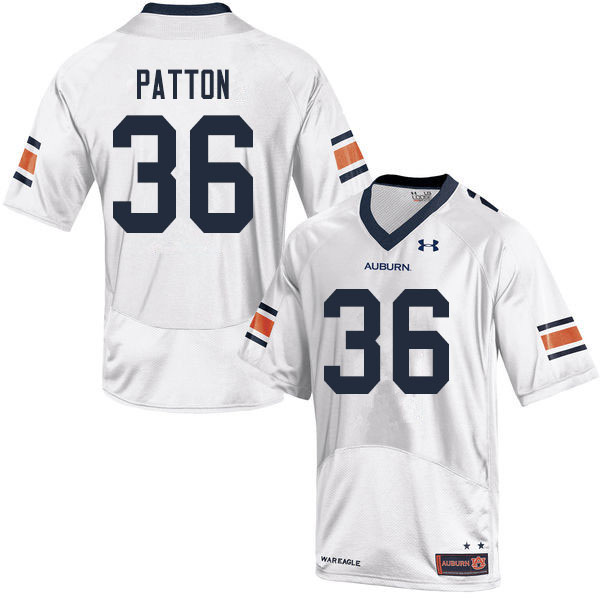 Men #36 Ben Patton Auburn Tigers College Football Jerseys Sale-White